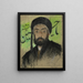 Man with Turban - Lucien Lévy-Dhurmer — framed artwork on a wall
