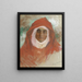 Portrait of a young woman - Lucien Lévy-Dhurmer — framed artwork on a wall