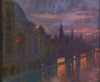 View from the Invalides bridge towards the Alma bridge, Universal Exposition, Paris 1900 - Lucien Lévy-Dhurmer — artwork view