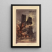 La cathédrale de Reims en feu - Lucien Marcelin Gautier — framed artwork on a wall