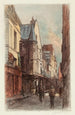 The Old Street of the Temple at the corner of the Francs-Bourgeois Street - Lucien Marcelin Gautier — artwork view