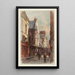 The Old Street of the Temple at the corner of the Francs-Bourgeois Street - Lucien Marcelin Gautier — framed artwork on a wall