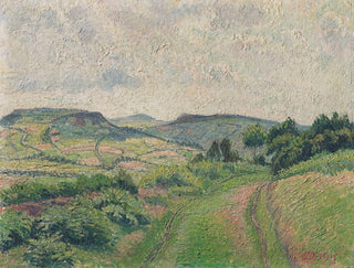 A hilly landscape - Lucien Pissarro — artwork view