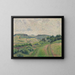 A hilly landscape - Lucien Pissarro — framed artwork on a wall
