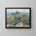 Vue du Lavandou avec mer bleue - Lucien Pissarro — framed artwork on a wall