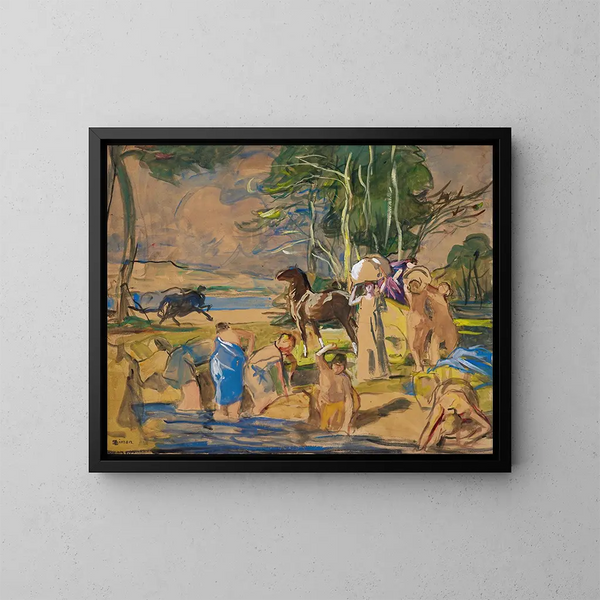 Study for Nausicaa - Lucien Simon — framed artwork on a wall