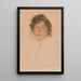 Portrait of a Woman - Lucien Wollès — framed artwork on a wall