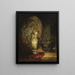 Casque aiguière et bouclier sur une table - Lucjan Przepiórski — framed artwork on a wall