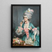An Elegant Lady with Roses - Lucius Rossi — framed artwork on a wall