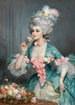 An Elegant Lady with Roses - Lucius Rossi — artwork view