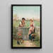 Badinage à la clôture - Lucius Rossi — framed artwork on a wall