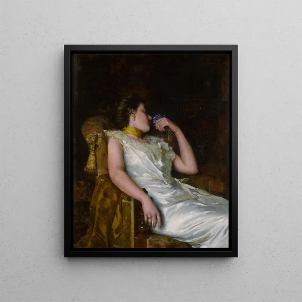 The bouquet of violets - Lucius Rossi — framed artwork on a wall