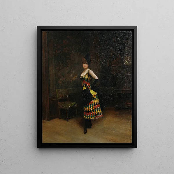L'Arlequin - Lucius Rossi — framed artwork on a wall