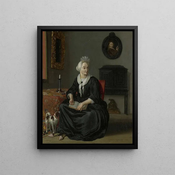 Anna de Hooghe 1645-1717 The Fourth Wife of the Painter - Ludolf Bakhuizen — framed artwork on a wall