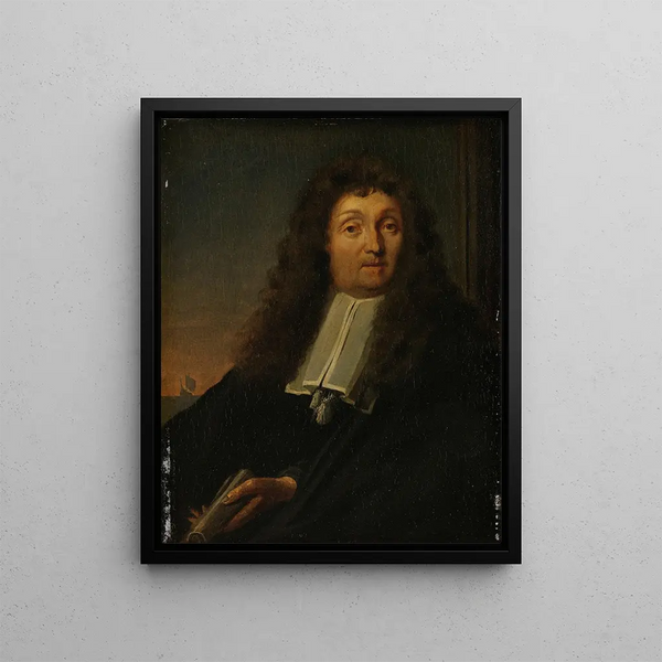 Self-portrait - Ludolf Bakhuizen — framed artwork on a wall