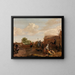a canal boat station - Ludolf de Jongh — framed artwork on a wall