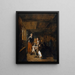 Hunters in an Inn - Ludolf de Jongh — framed artwork on a wall