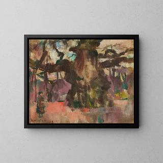 The Great Oak - Ludvig Karsten — framed artwork on a wall