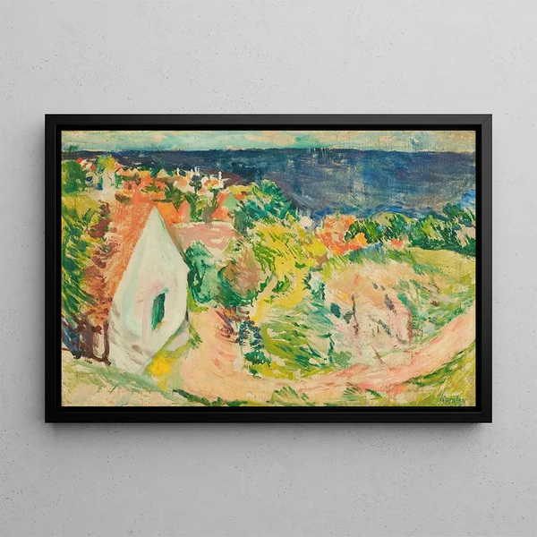 Sun Landscape Painting - Ludvig Karsten — framed artwork on a wall