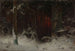 Landscape wooded under the snow - Ludvig Munthe — artwork view
