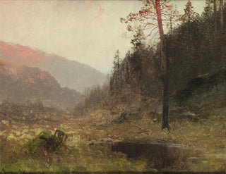 Autumn Landscape at Twilight - Ludvig Skramstad — artwork view