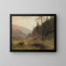 Autumn Landscape at Twilight - Ludvig Skramstad — framed artwork on a wall