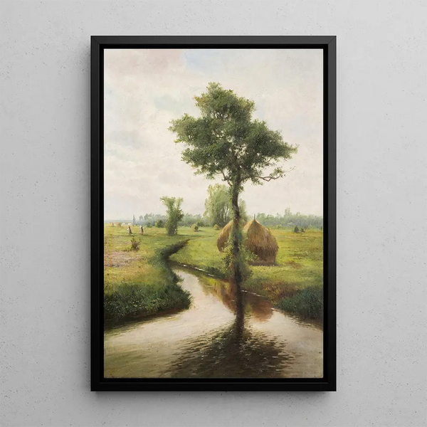 Hay Bales - Ludvík Bartók — framed artwork on a wall