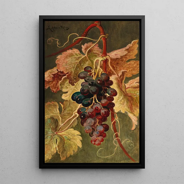Raisins - Ludwig Adam Kunz — framed artwork on a wall