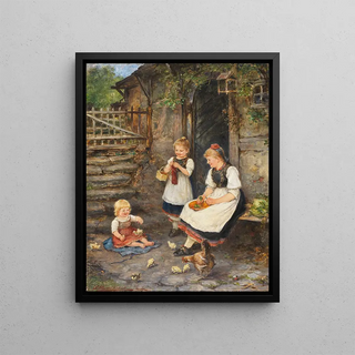 Ludwig BlumeSiebert - Drei Mdchen in Schwlmer Tracht.webp
