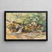 Study of torrent and shrubs - Ludwig Correggio — framed artwork on a wall