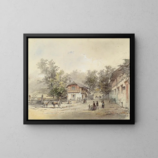 La laiterie à Vorderbrühl près de Vienne - Ludwig Czerny — framed artwork on a wall