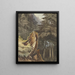 Souche d'arbre sur une pente couverte de sapins - Ludwig Daniel Philipp Schmidt — framed artwork on a wall