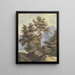 Three fir trees in the mountains - Ludwig Daniel Philipp Schmidt — framed artwork on a wall
