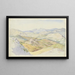 Les collines sabines et Rocca Santo Stefano vues depuis Civitella - Ludwig Deurer — framed artwork on a wall