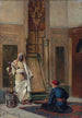 A musician and a guard in an oriental interior - Ludwig Deutsch — artwork view