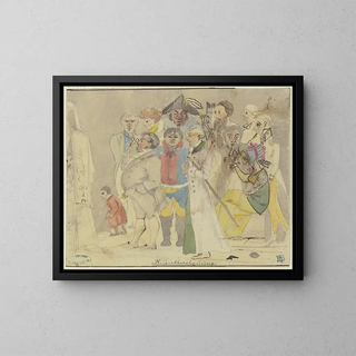 Exhibition of art - Ludwig Emil Grimm — framed artwork on a wall