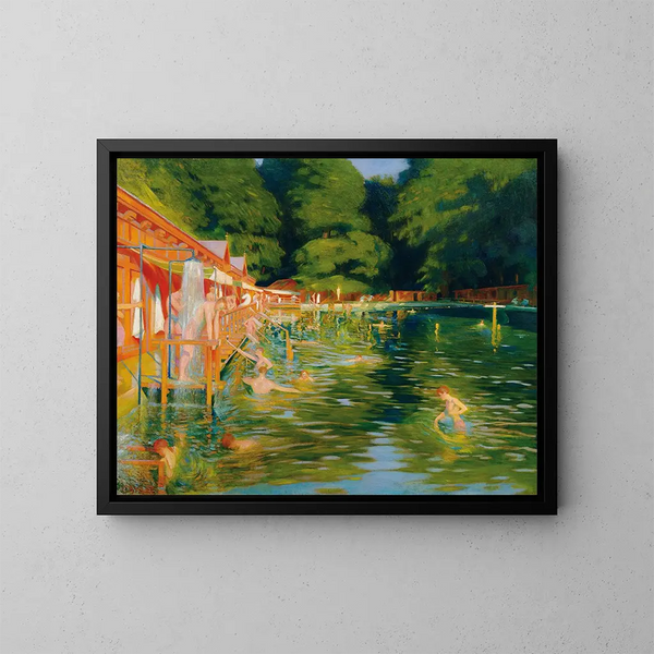 Pool - Ludwig Ferdinand Graf — framed artwork on a wall