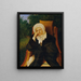 Lady in an Armchair - Ludwig Ferdinand Schnorr von Carolsfeld — framed artwork on a wall