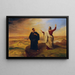 The Temptation of Christ - Ludwig Ferdinand Schnorr von Carolsfeld — framed artwork on a wall
