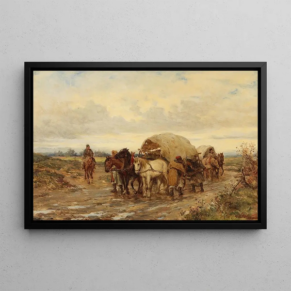 A Broken Wheel - Ludwig Gedlek — framed artwork on a wall