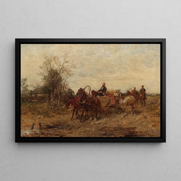 A carpet merchant traveling across the country - Ludwig Gedlek — framed artwork on a wall
