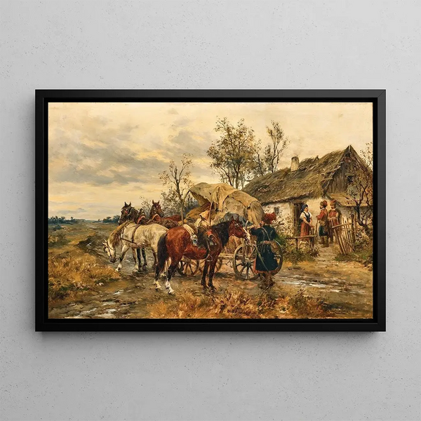 Repos devant la maison - Ludwig Gedlek — framed artwork on a wall