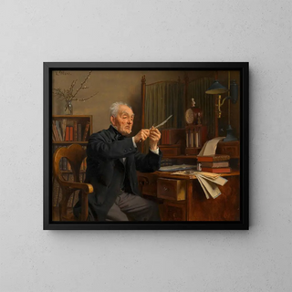 In the editorial office - Ludwig Gloss — framed artwork on a wall
