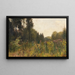 Clearings with a Roe Deer - Ludwig Gustav Voltz — framed artwork on a wall