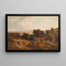 Summer Landscape Painting - Ludwig Halauska — framed artwork on a wall