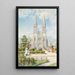 A Sunny Day Near the Votive Church - Ludwig Hans Fischer — framed artwork on a wall