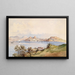View of the City of Corfu - Ludwig Hans Fischer — framed artwork on a wall
