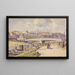 Bateaux de pêche sur le canal du Danube à Vienne - Ludwig Hans Fischer — framed artwork on a wall