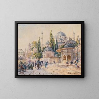 La mosquée Sehzade à Laleli, Istanbul - Ludwig Hans Fischer — framed artwork on a wall