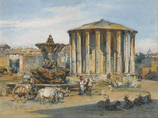 The Temple of Vesta in Rome - Ludwig Johann Passini — artwork view